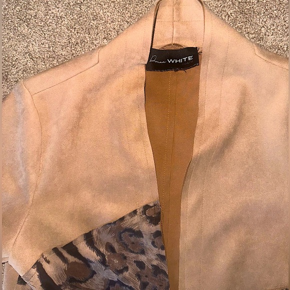 Donna White Suede Jacket size M - Picture 3 of 7